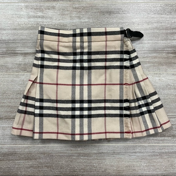 Burberry Other - Burberry Nova Check Pleated Wool Blend Skirt 9M